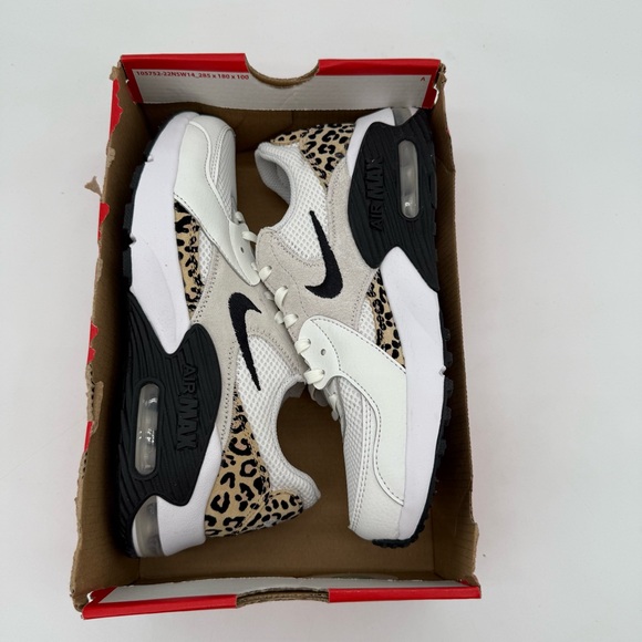 Nike Air Max Excee White Leopard Print Athletic Shoe HQ2115 100 Women Size 8 - Picture 9 of 10